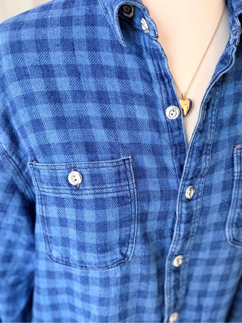 Polo Ralph Lauren Blue Plaid Button Down | Oversized Women’s L | 100% Cotton - Picture 5 of 10